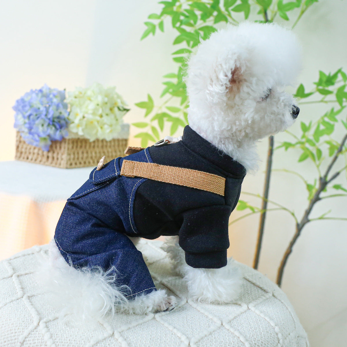 Salopette/Tuta Denim Con T-Shirt Integrata