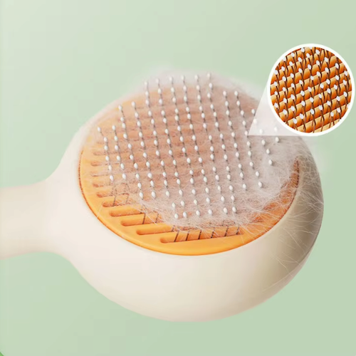 Spazzola Rimuovi Pelo Autopulente per Cani e Gatti – Pettine Ergonomico per Cura del Mantello e Casa Senza Peli