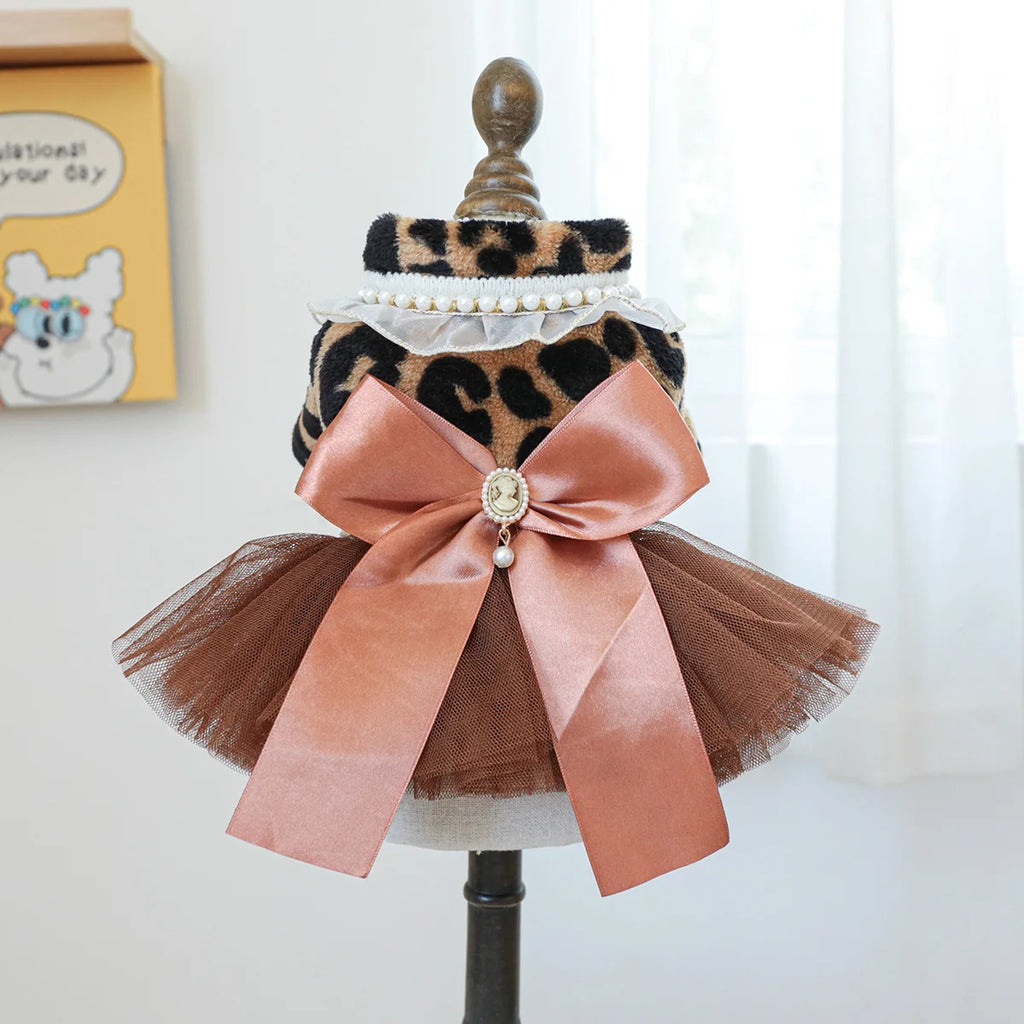 Abito Leopardato con Fiocco