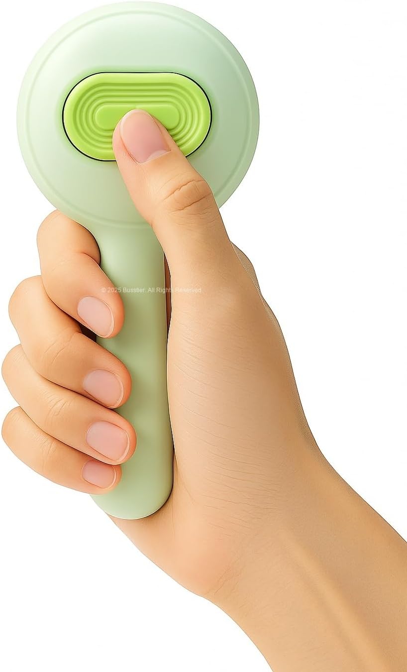 Spazzola Rimuovi Pelo Autopulente per Cani e Gatti – Pettine Ergonomico per Cura del Mantello e Casa Senza Peli