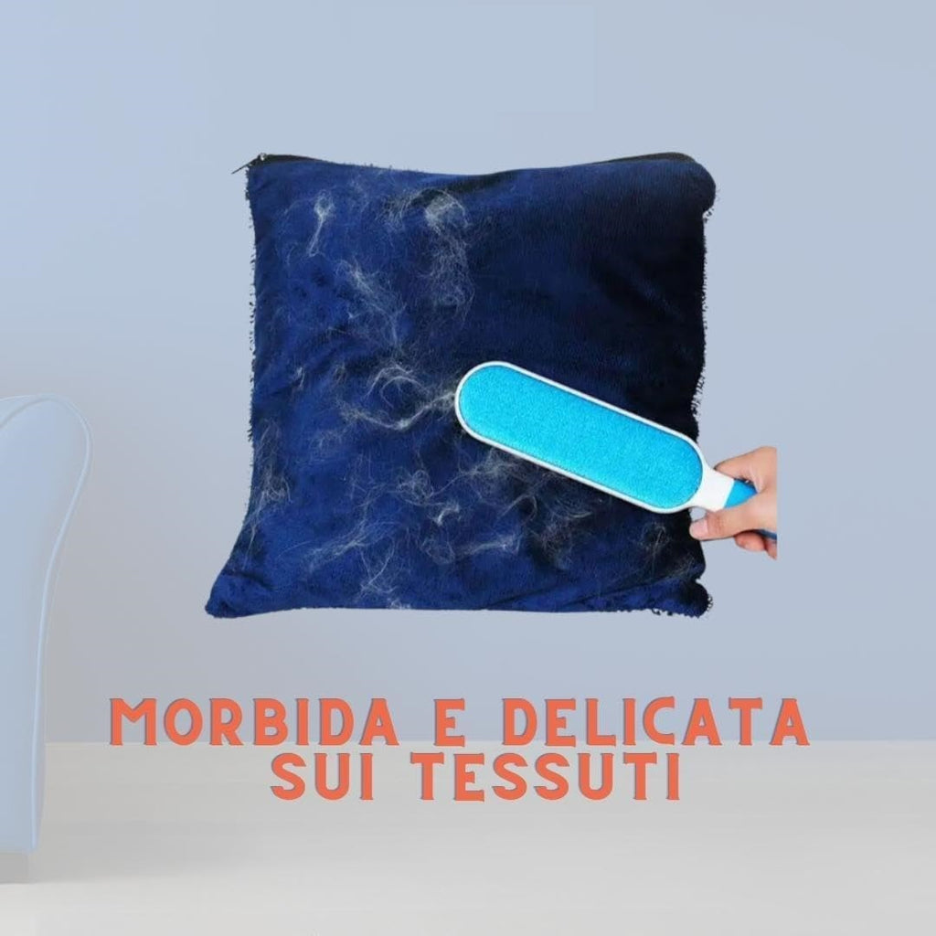 Kit Spazzole Rimuovi Pelo 2 in 1 – Autopulente, Efficace e Tascabile per Peli di Animali Domestici