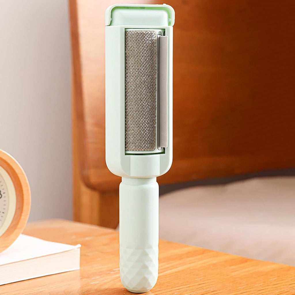 Rullo Cattura Pelo Riutilizzabile 2-in-1 – Spazzola Manuale Efficace con Vano Raccolta Peli per Cani e Gatti