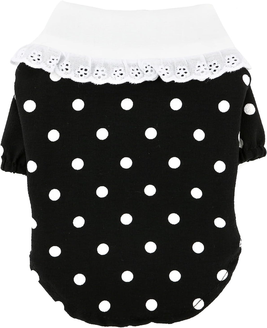 Vestitino a Pois con Colletto in Pizzo