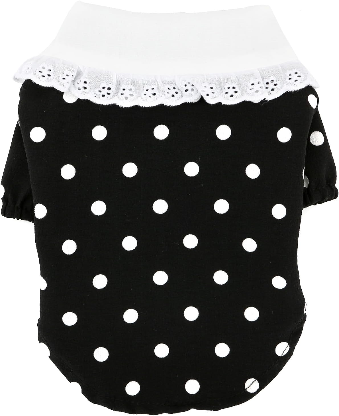 Vestitino a Pois con Colletto in Pizzo