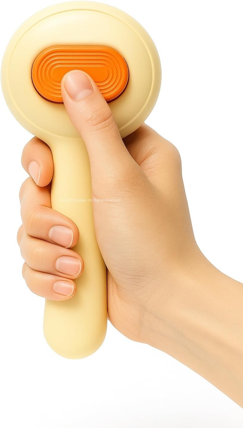 Spazzola Rimuovi Pelo Autopulente per Cani e Gatti – Pettine Ergonomico per Cura del Mantello e Casa Senza Peli