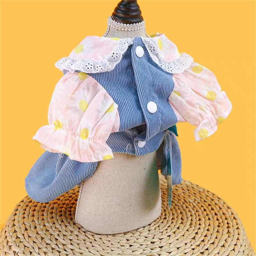 Vestito con Orsetti e Colletto Floreale