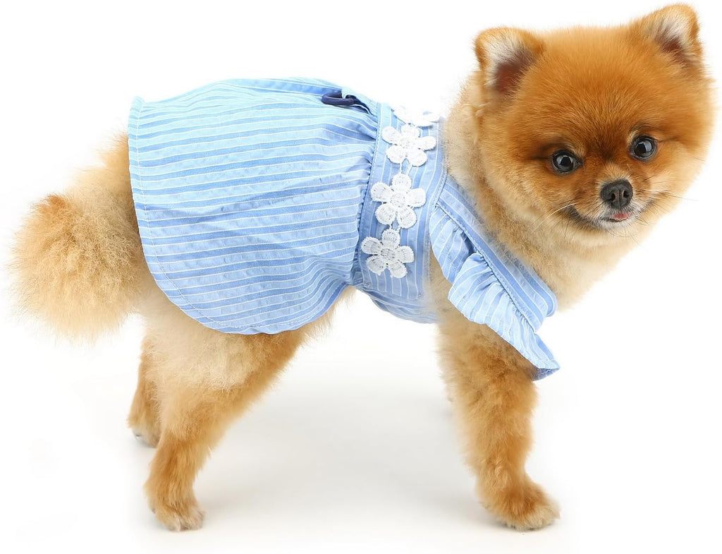 Abito Estivo a Righe con Dettagli Floreali