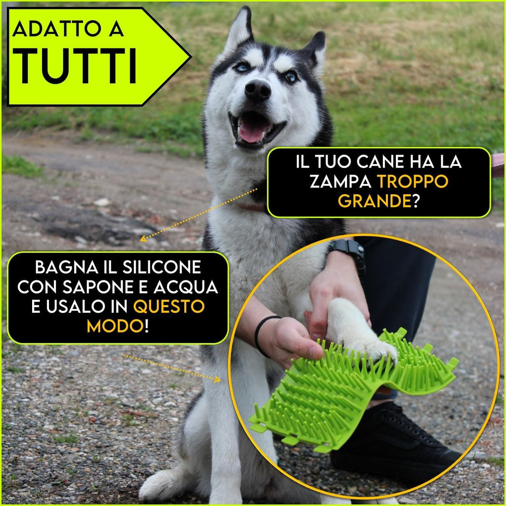 Lavazampette Portatile per Cani – Elimina Fango e Sporco Facilmente, Zampette Pulite Ovunque!