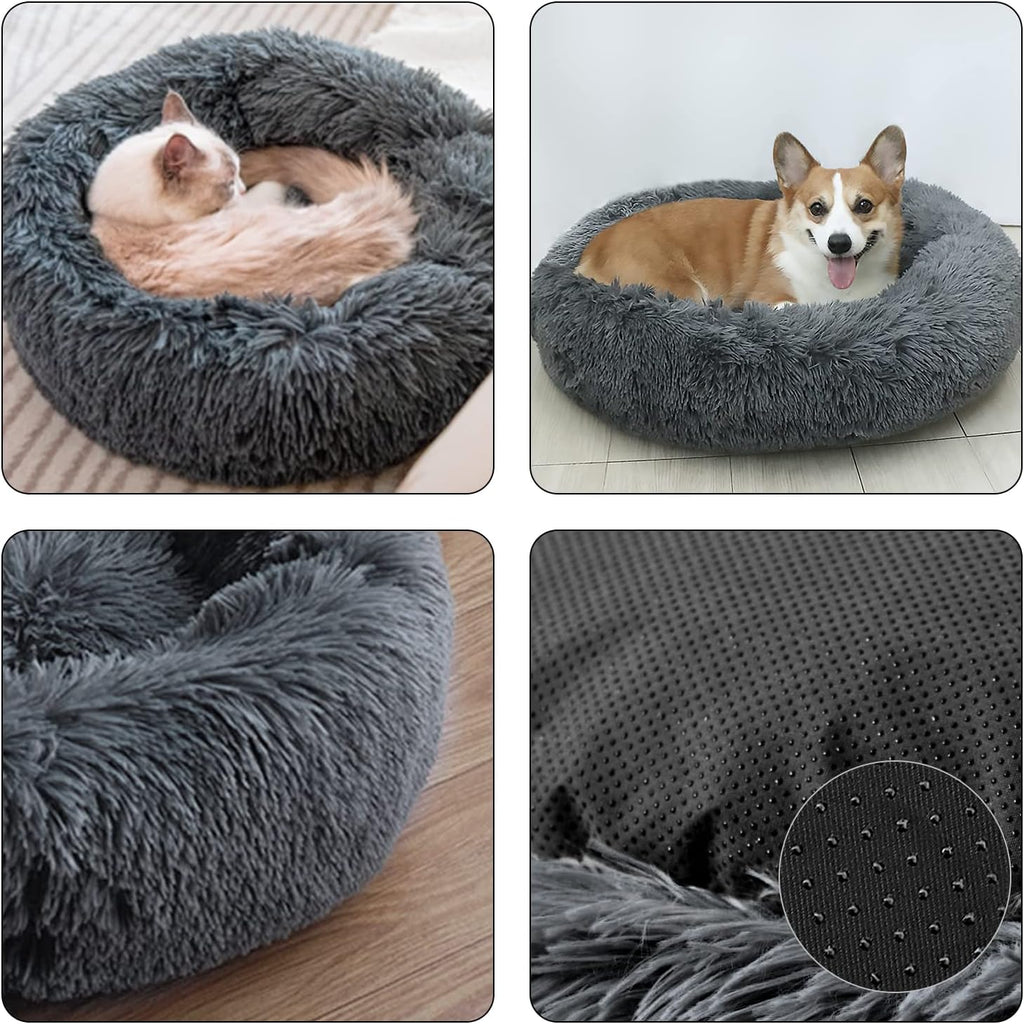 Cuccia Rotondo in Peluche Morbido  per Cani Cuccia Lavabile