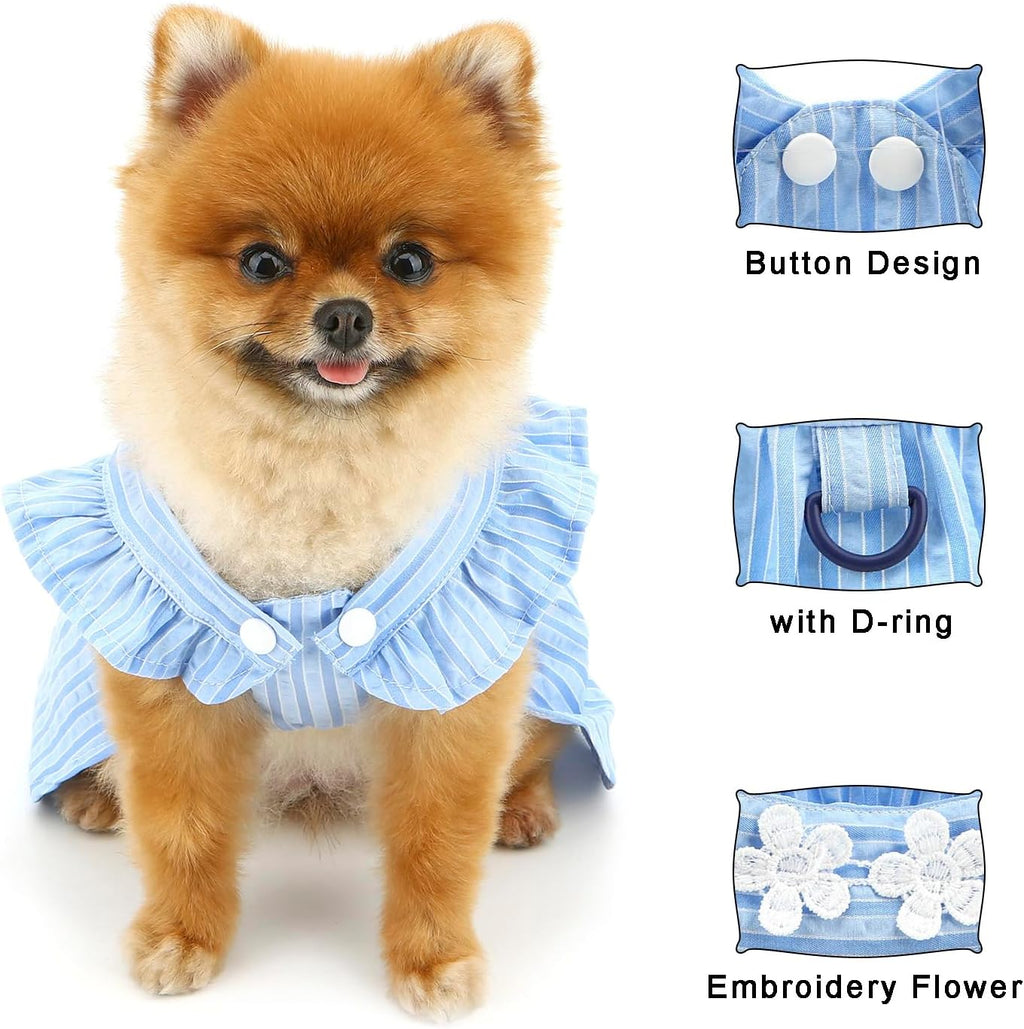 Abito Estivo a Righe con Dettagli Floreali