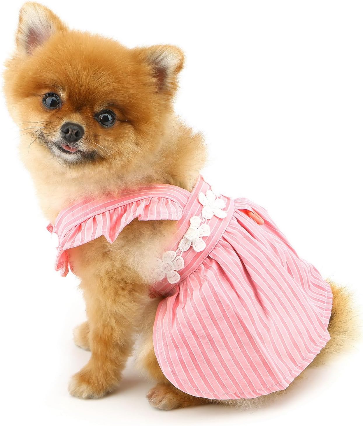 Abito Estivo a Righe con Dettagli Floreali