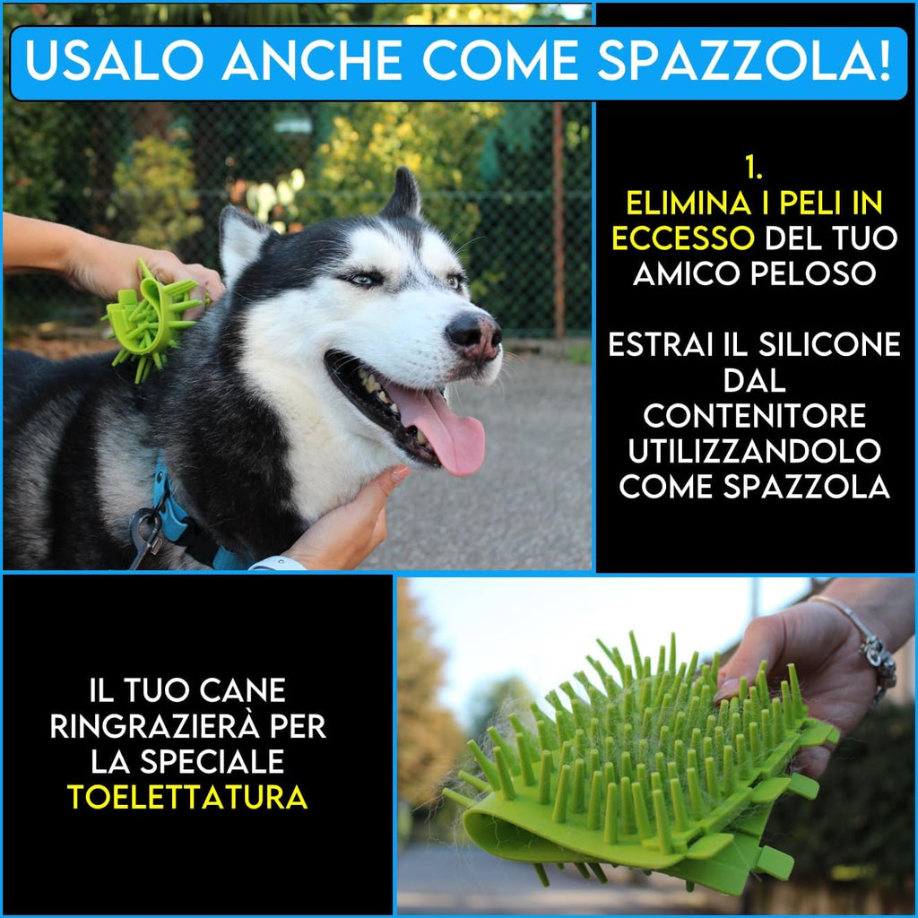 Lavazampette Portatile per Cani – Elimina Fango e Sporco Facilmente, Zampette Pulite Ovunque!