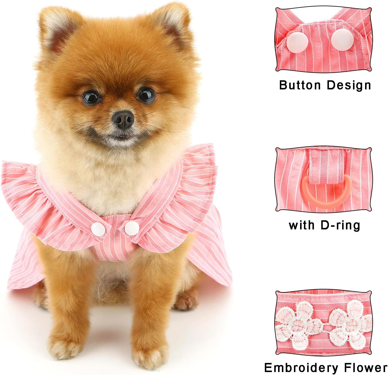 Abito Estivo a Righe con Dettagli Floreali