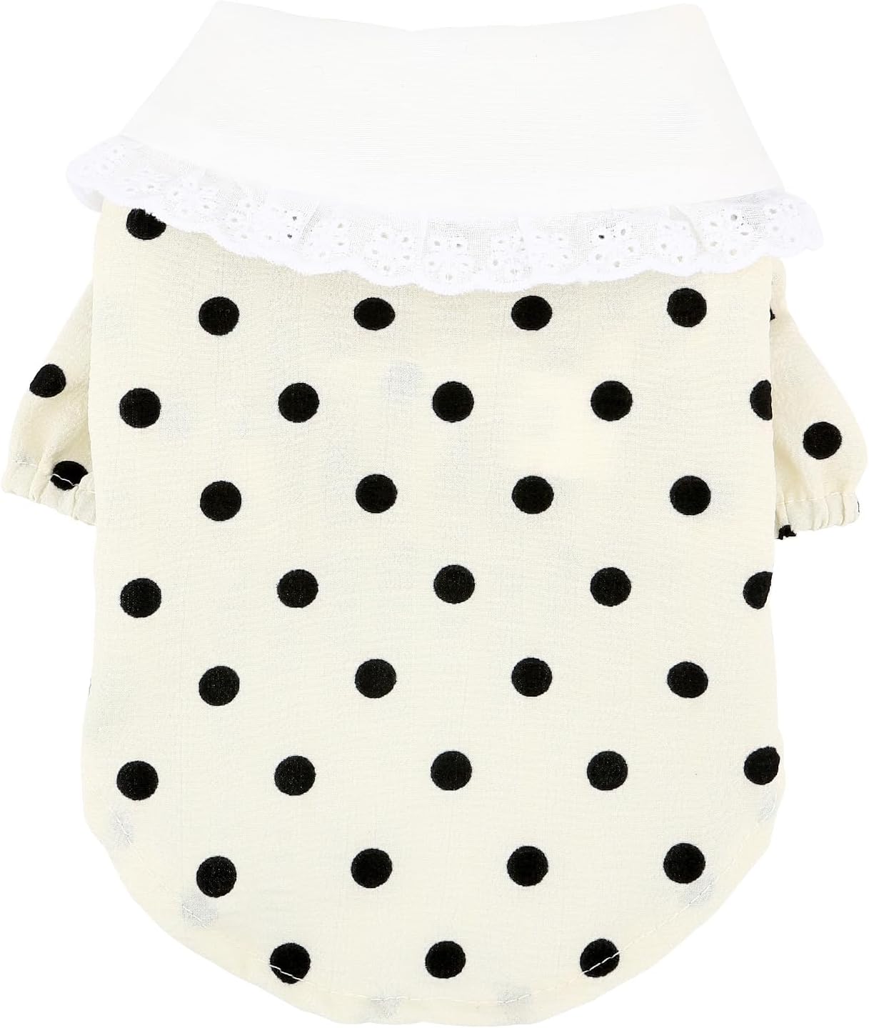 Vestitino a Pois con Colletto in Pizzo