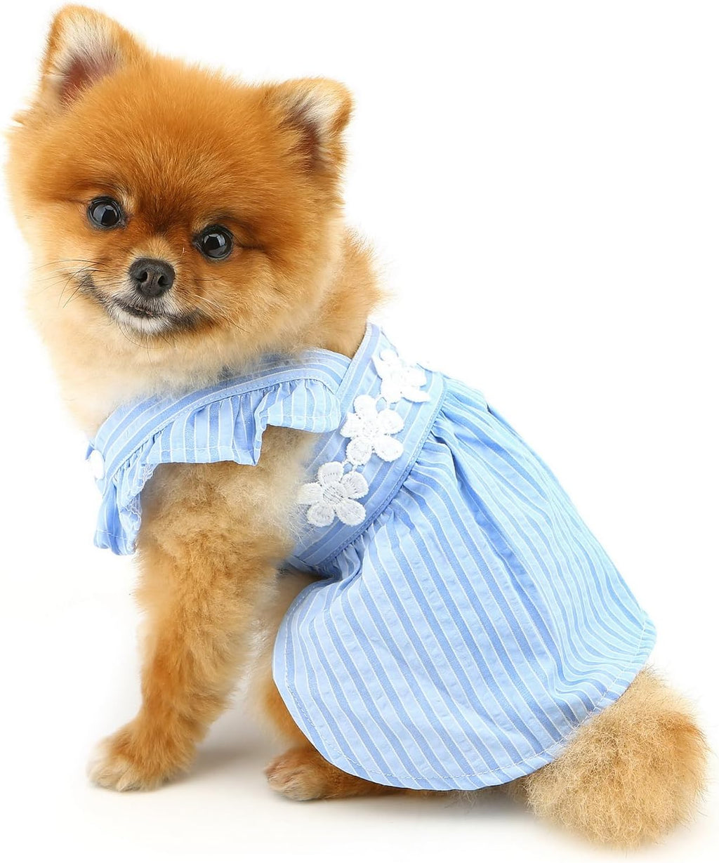 Abito Estivo a Righe con Dettagli Floreali