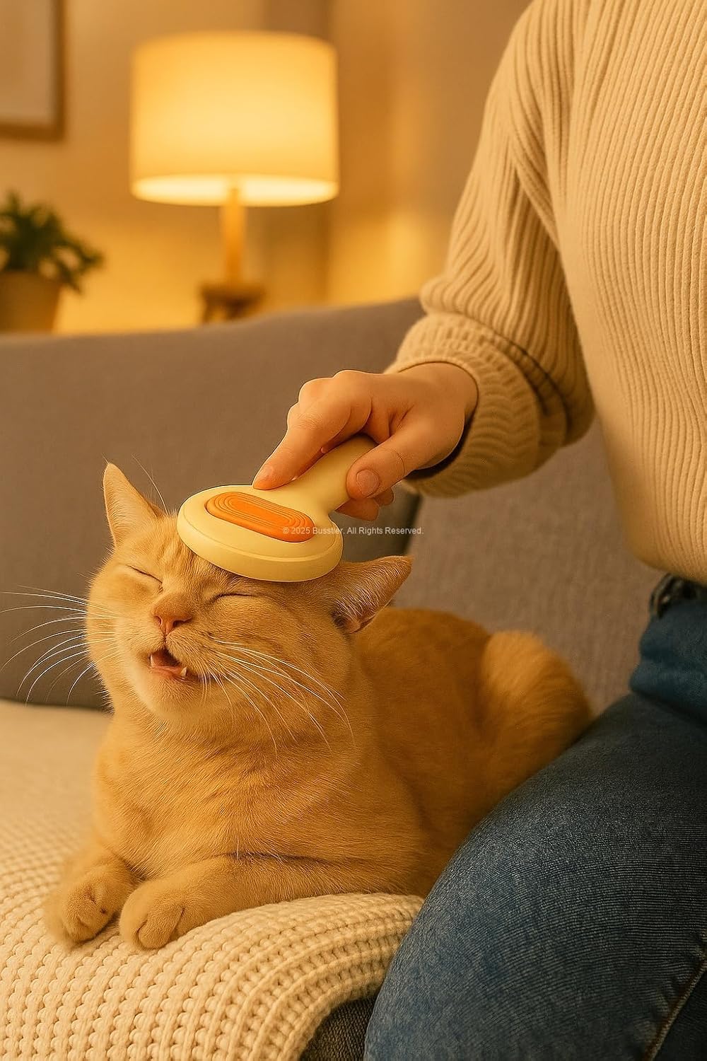 Spazzola Rimuovi Pelo Autopulente per Cani e Gatti – Pettine Ergonomico per Cura del Mantello e Casa Senza Peli