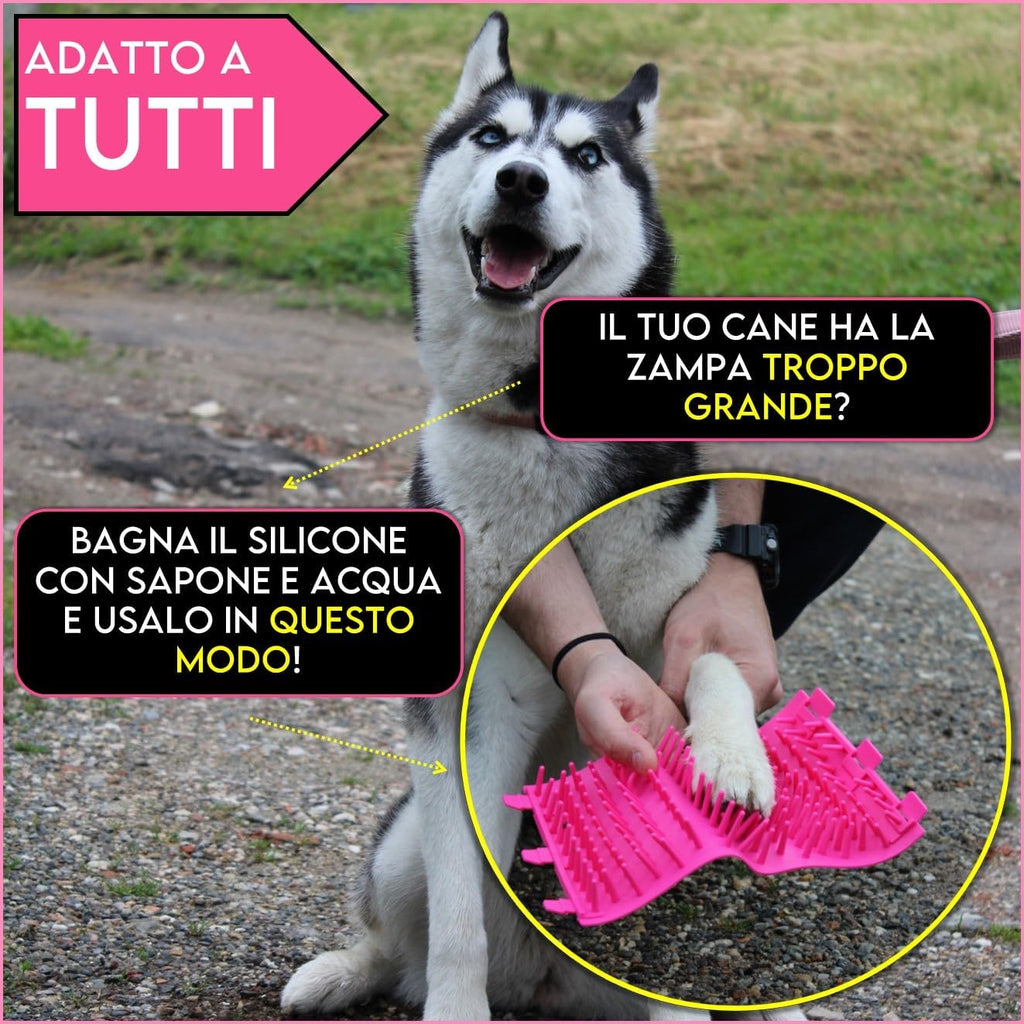 Lavazampette Portatile per Cani – Elimina Fango e Sporco Facilmente, Zampette Pulite Ovunque!