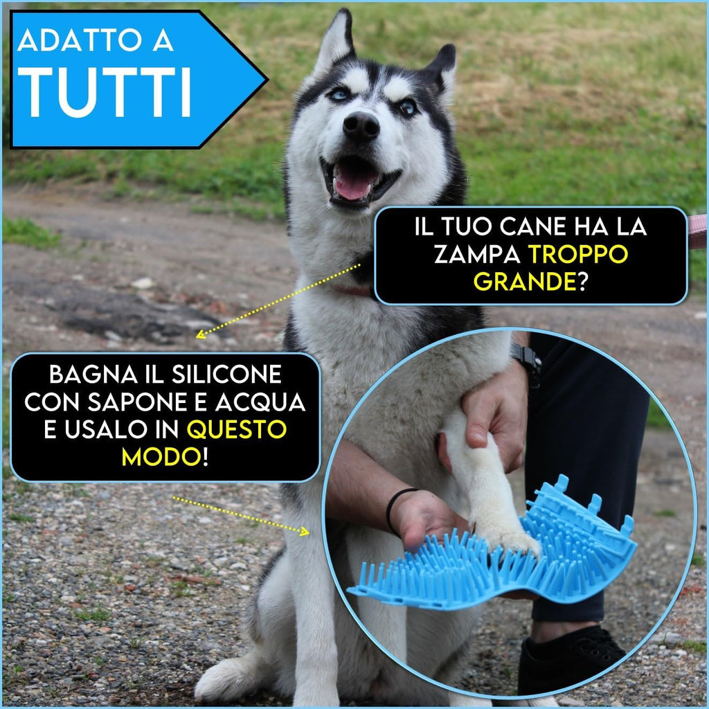 Lavazampette Portatile per Cani – Elimina Fango e Sporco Facilmente, Zampette Pulite Ovunque!
