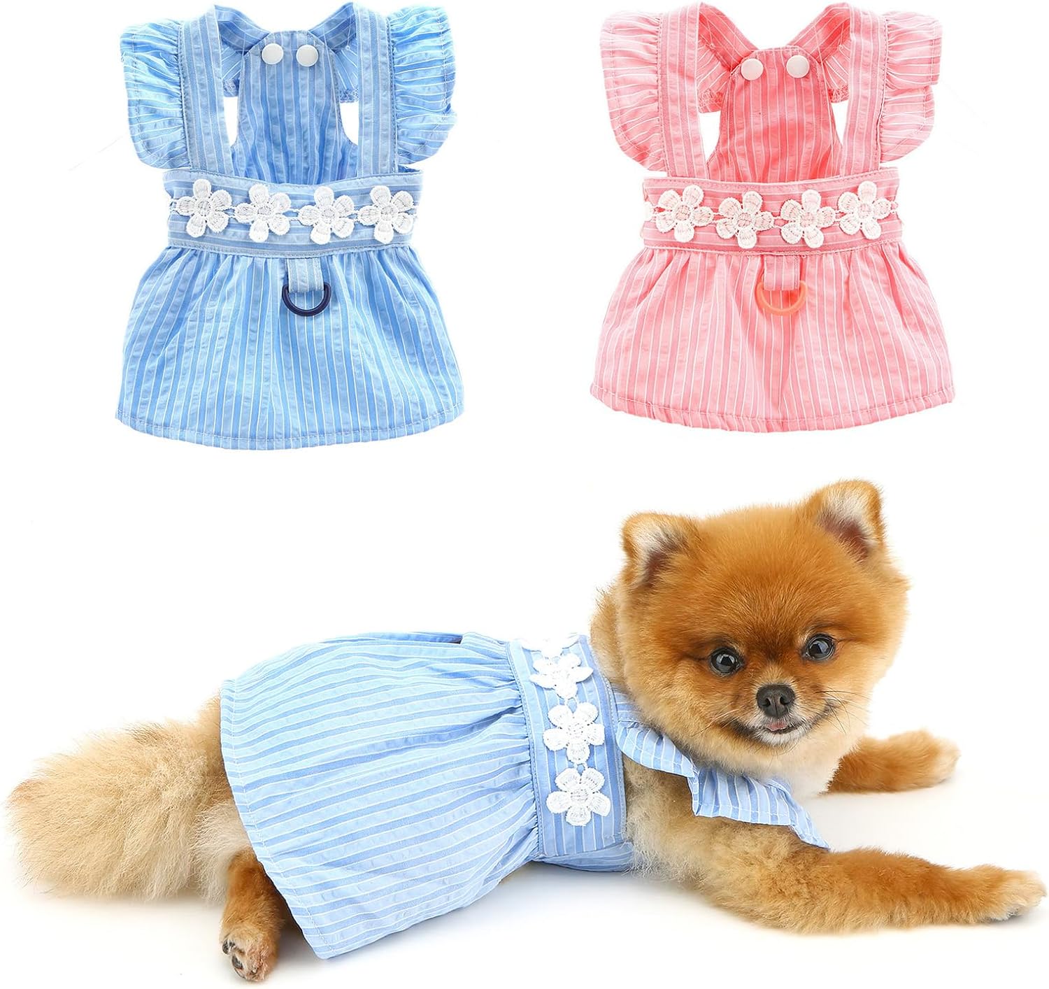 Abito Estivo a Righe con Dettagli Floreali