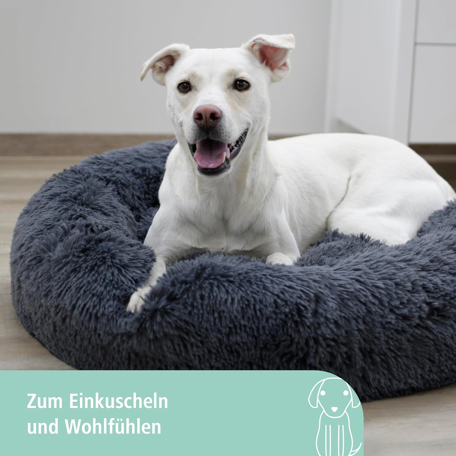 Cuccia Rotondo in Peluche Morbido  per Cani Cuccia Lavabile