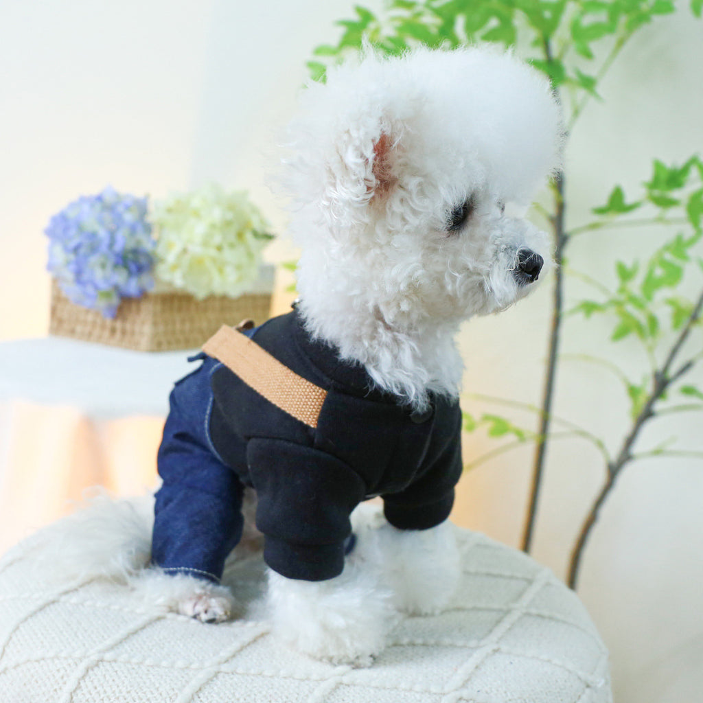 Salopette/Tuta Denim Con T-Shirt Integrata