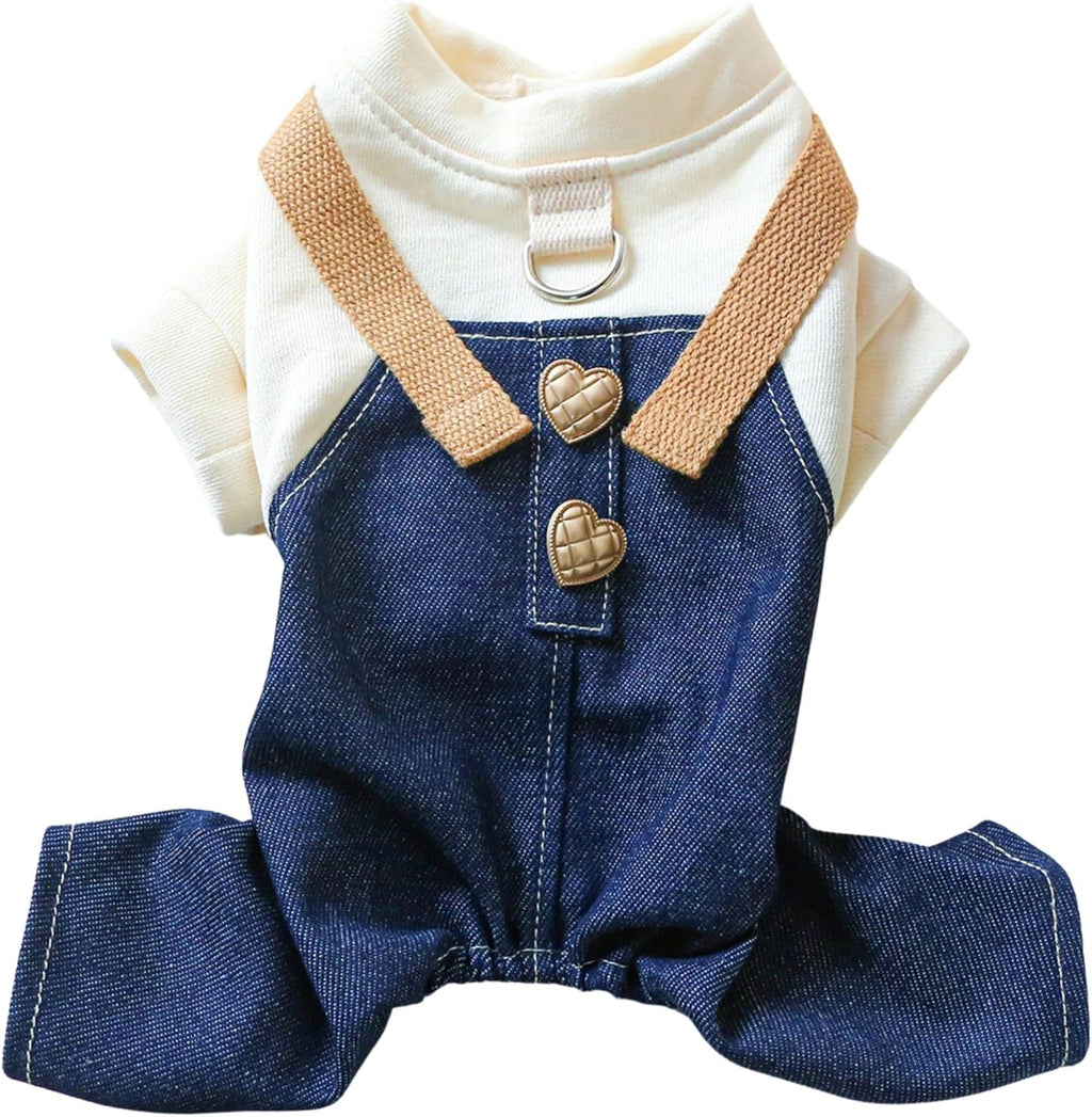 Salopette/Tuta Denim Con T-Shirt Integrata