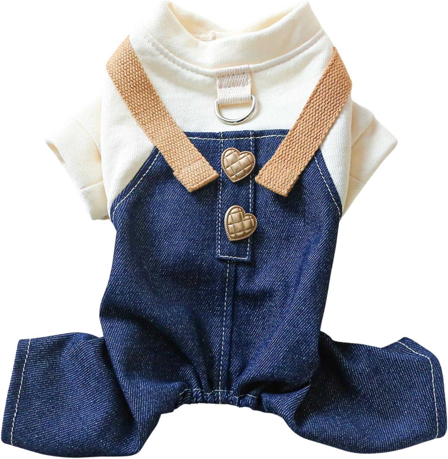 Salopette/Tuta Denim Con T-Shirt Integrata