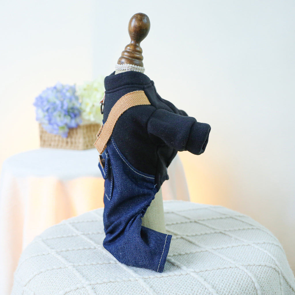 Salopette/Tuta Denim Con T-Shirt Integrata