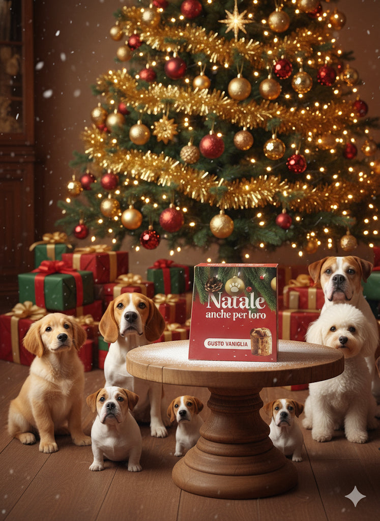 Panettone Artigianale per Cani al Gusto Vaniglia 
- Delizia Natalizia 100%
Naturale