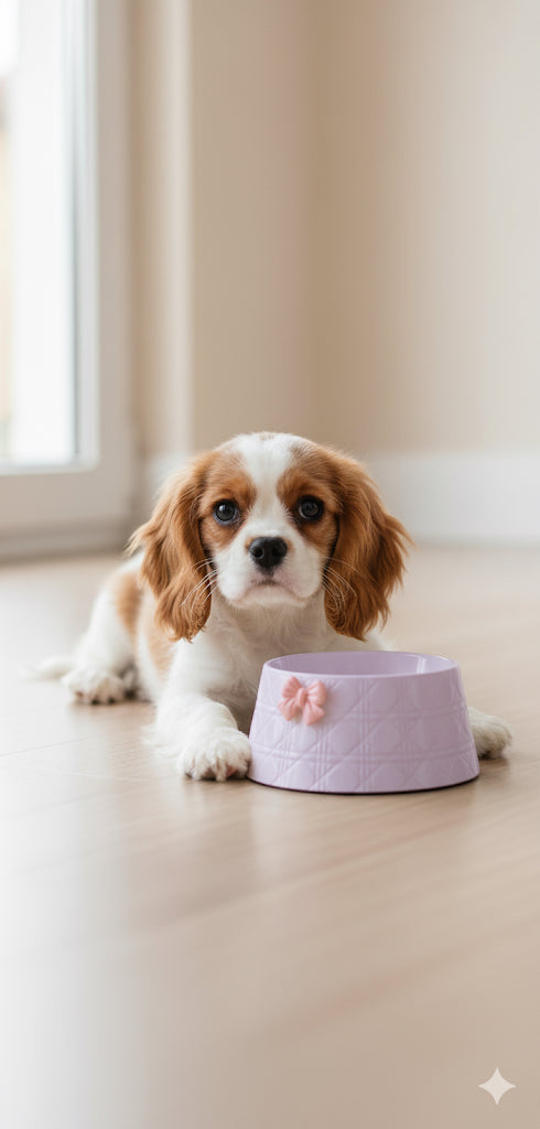 Ciotole Design Elegante con Fiocco Rosa (3 Colori) | Perfette per la Pappa delle Tue Principesse