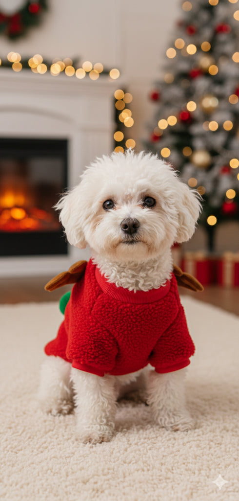 Maglioni Natalizi in Pile per Cani – Caldi, Morbidi e Super Festosi!