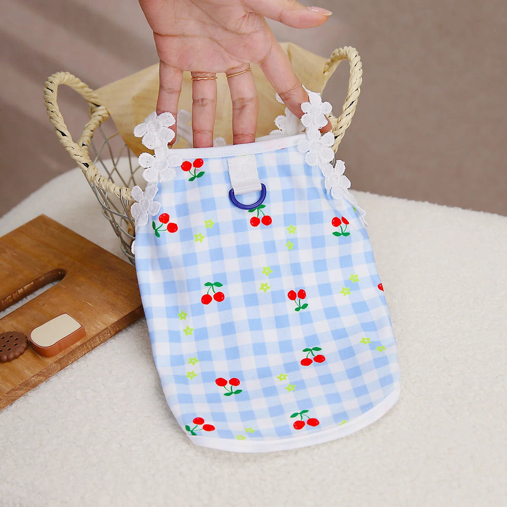 Vestitino a Quadri con Fragoline