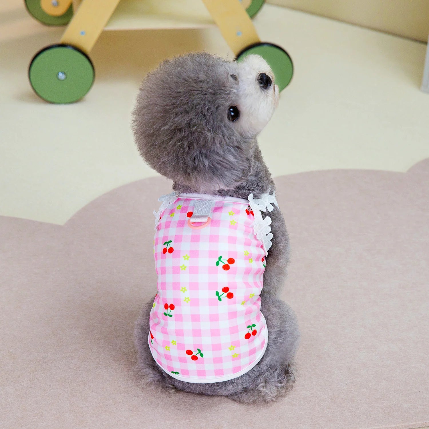 Vestitino a Quadri con Fragoline