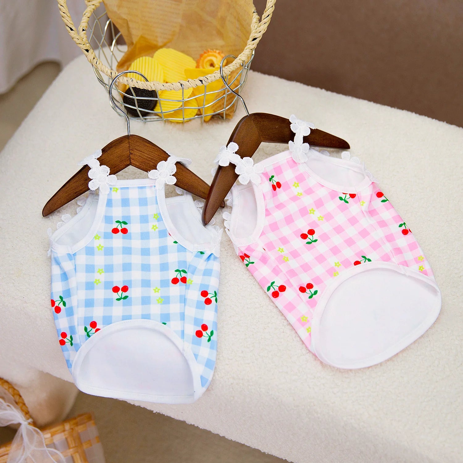 Vestitino a Quadri con Fragoline