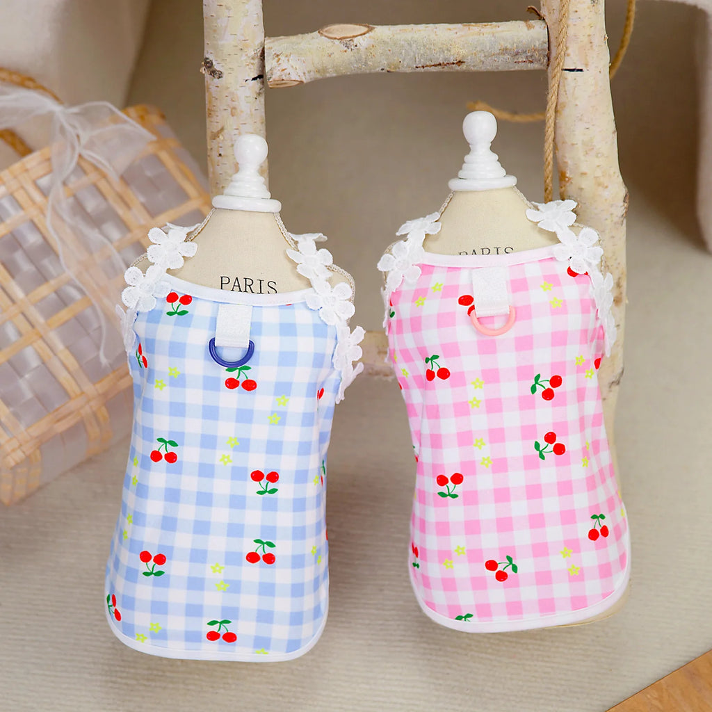 Vestitino a Quadri con Fragoline