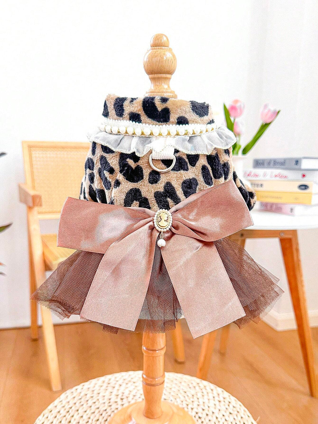 Abito Leopardato con Fiocco