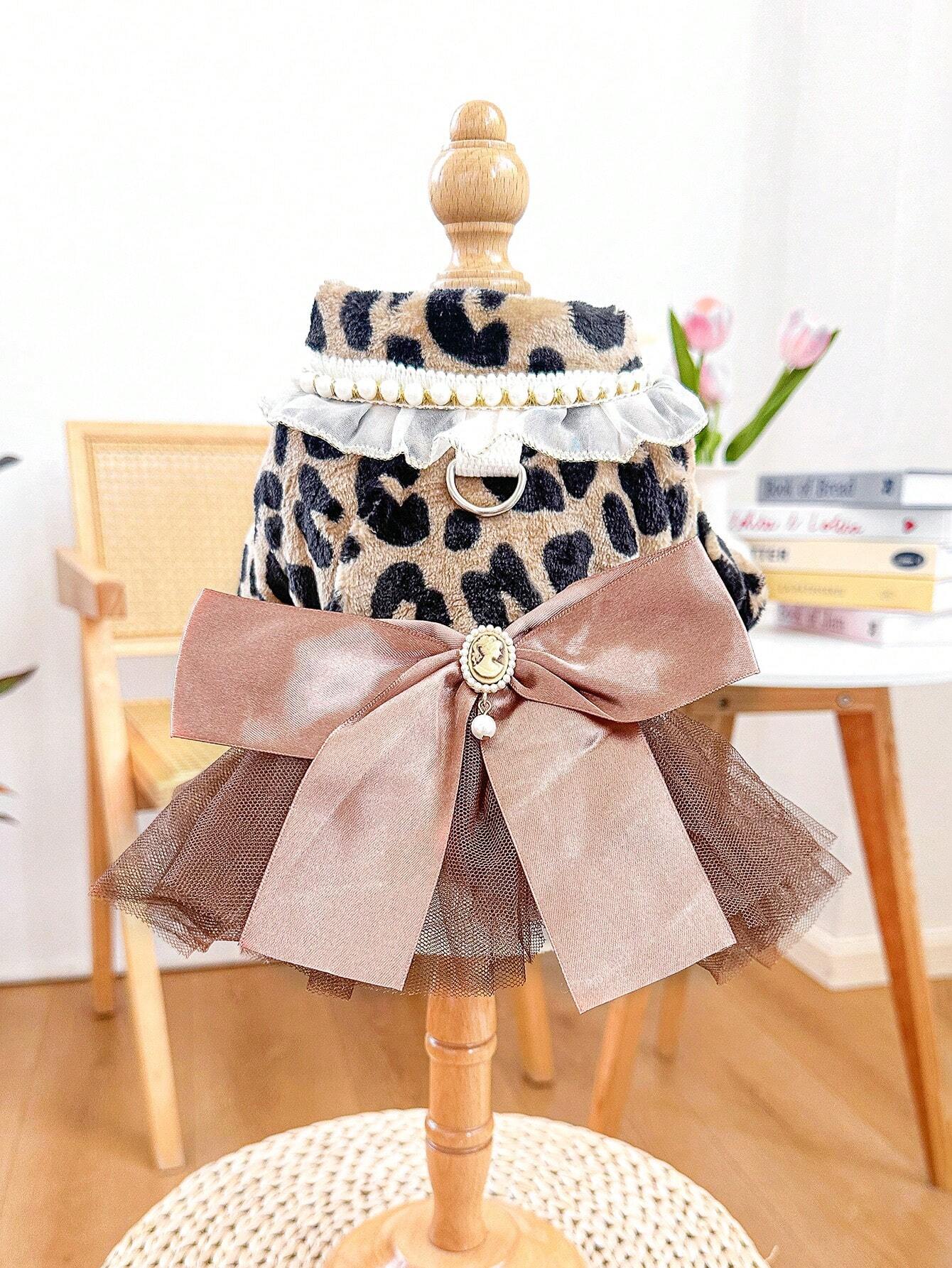 Abito Leopardato con Fiocco