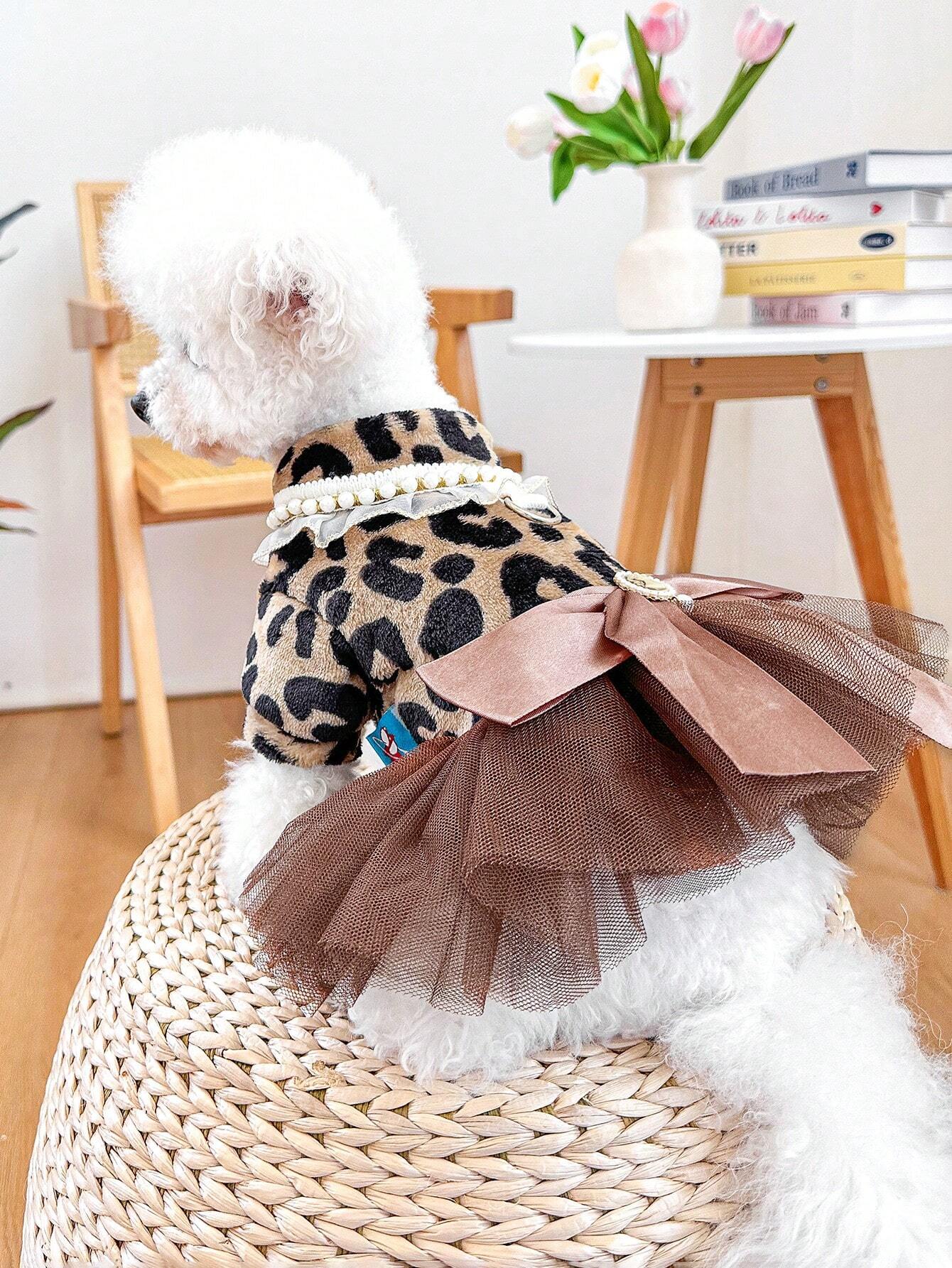 Abito Leopardato con Fiocco