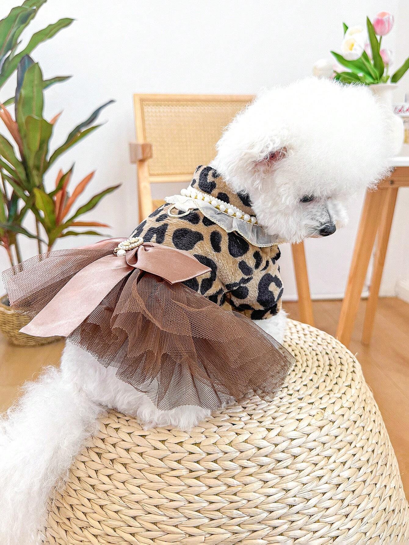 Abito Leopardato con Fiocco