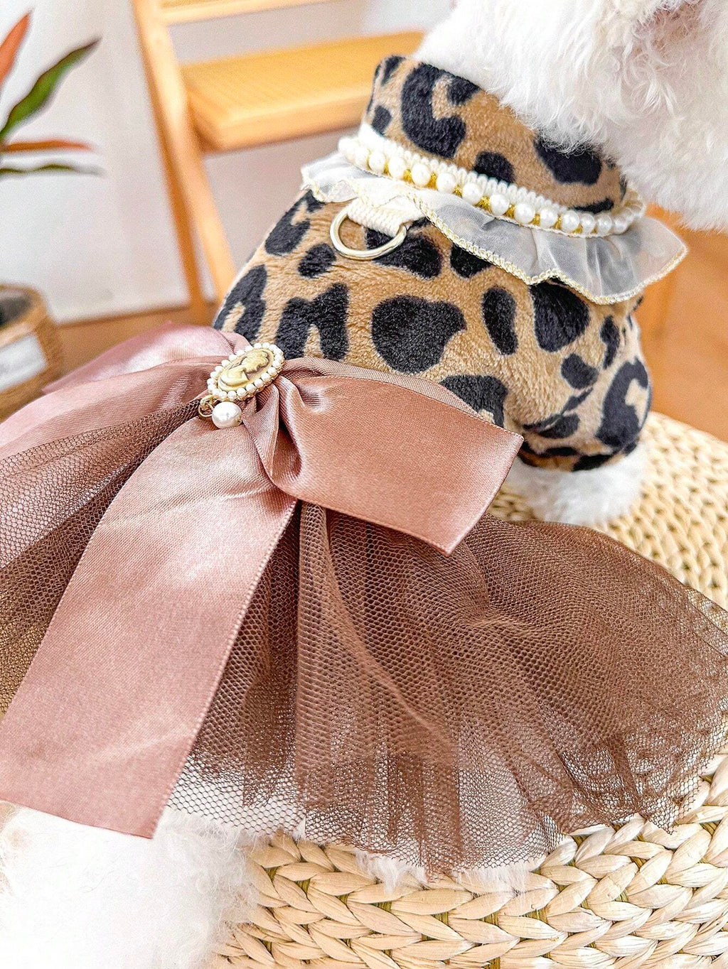 Abito Leopardato con Fiocco