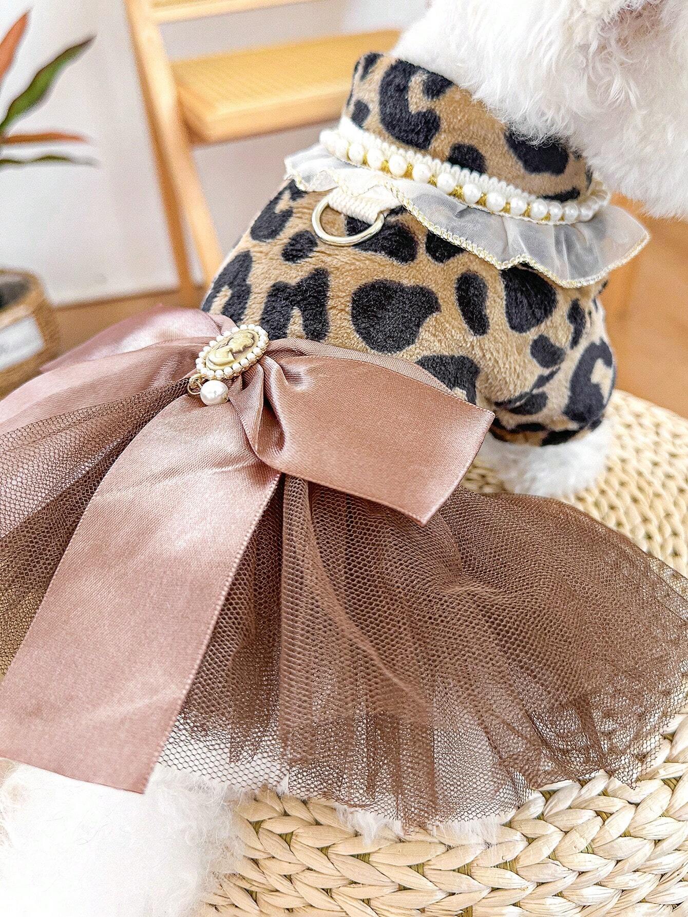 Abito Leopardato con Fiocco