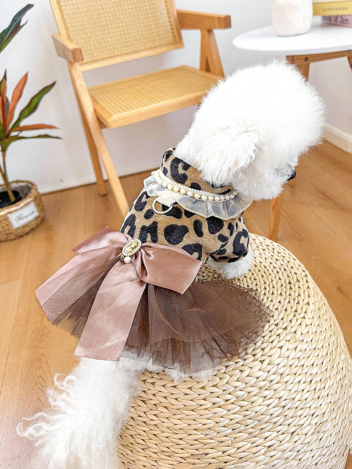 Abito Leopardato con Fiocco